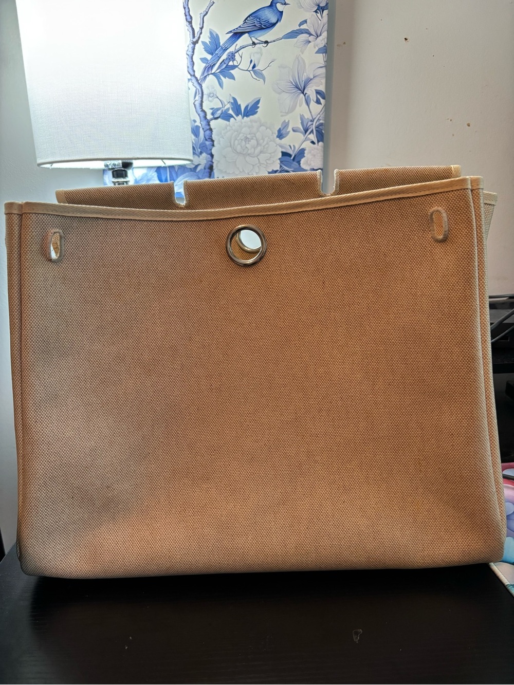 Authentic Hermès Herbag MM Replacement Canvas Body Only - Beige Toile H
